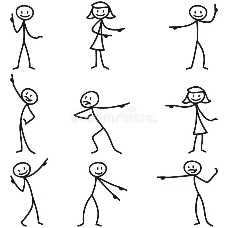 Stickman Pointing Stock Illustrations – 1,367 Stickman Pointing Stock  Illustrations, Vectors & Clipart - Dreamstime