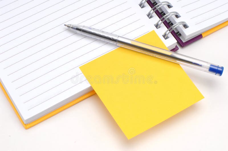 Sticky note and diary stock image. Image of paper, remember 7610119