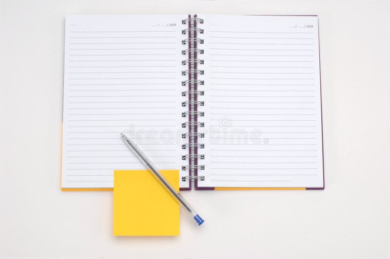 Sticky note and diary stock image. Image of remember, note 7610135