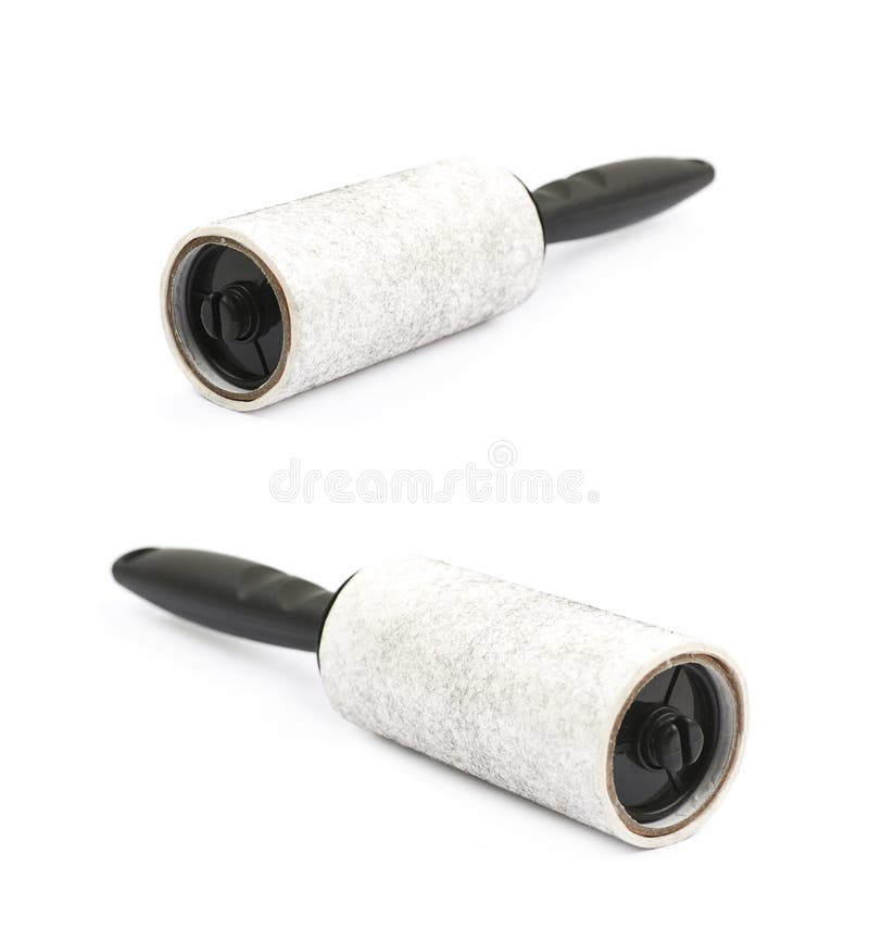 Sticky Roller for Clothes Isolated Stock Photo Image of black, plastic 120813964