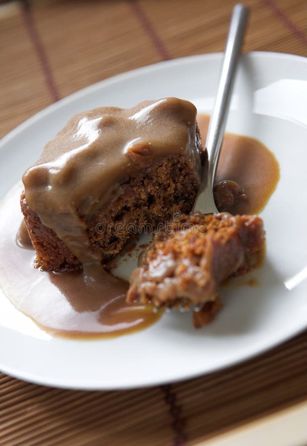 Sticky Toffee Pudding Setting Stock Photo Image of fattening, syrup