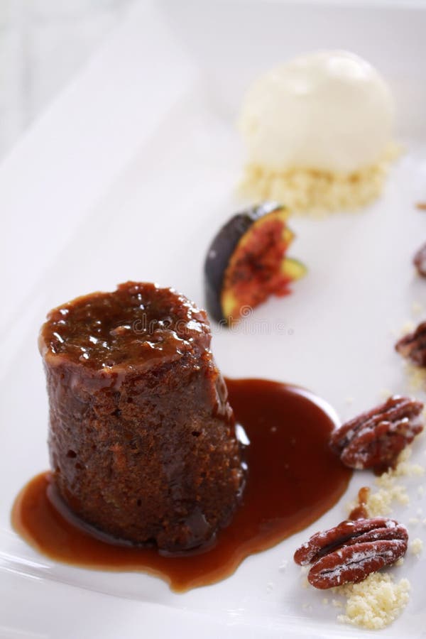 Sticky Toffee Pudding Dessert Stock Photo Image of sponge, sticky