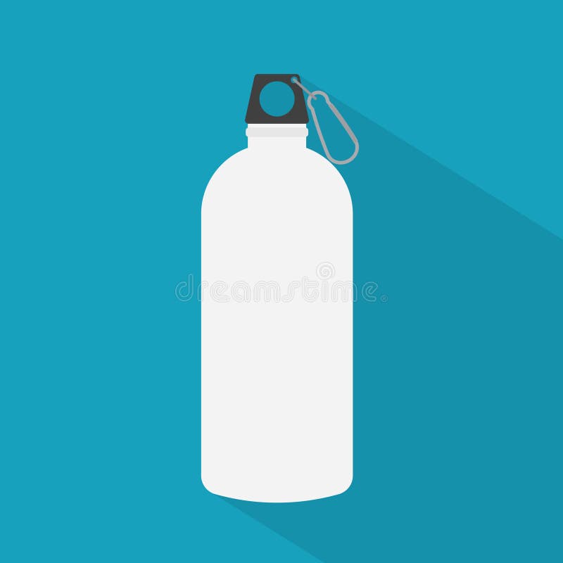 Sticlă cu apă metalică stock illustration