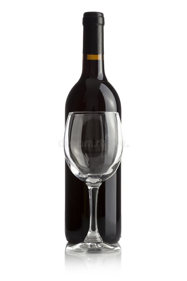 Sticlă de vin elegantă și sticlă de vin stock photos