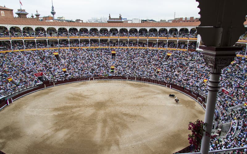 Bullfighting arena - corrida at Madrid Spain. Bullfighting arena - corrida at Madrid Spain