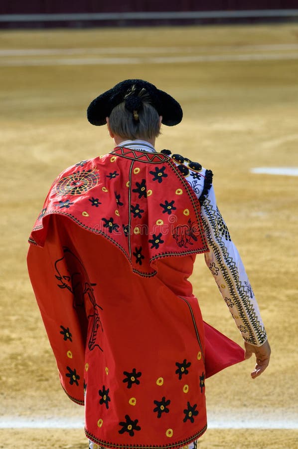 Bullfighter entering in the bullring. Bullfighter entering in the bullring.