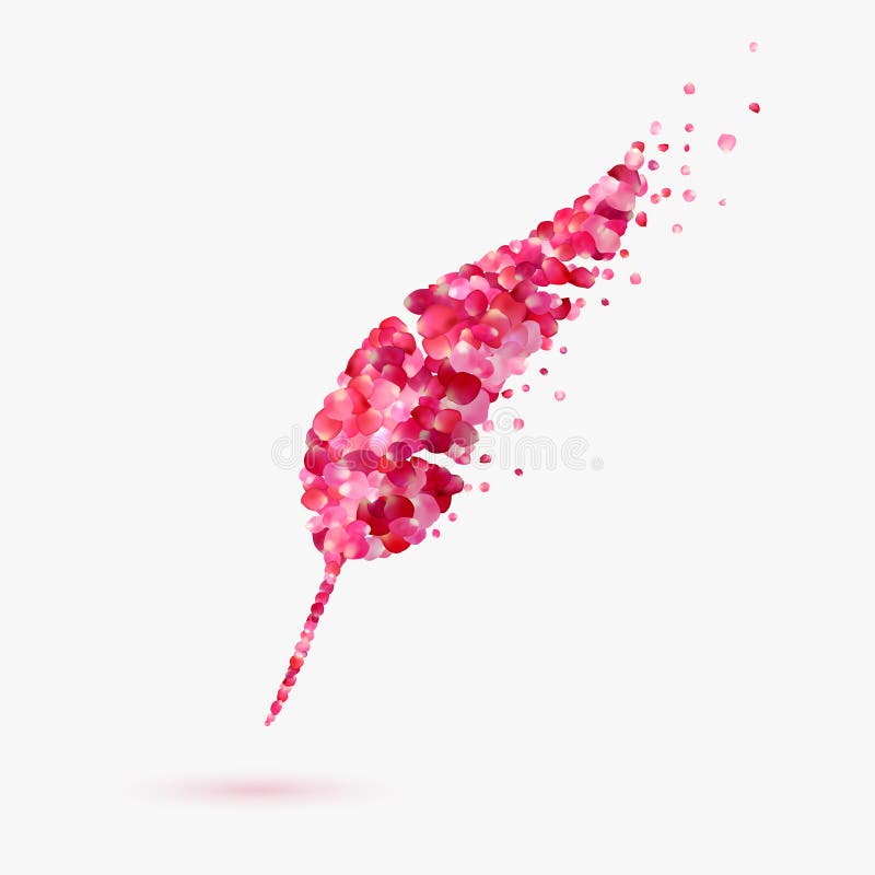 Stiftfeder Rosafarbene Rosen-Blumenblätter 01 lizenzfreie abbildung Stiftfeder Rosafarbene Rosen-Blumenblätter 01 lizenzfreie abbildung