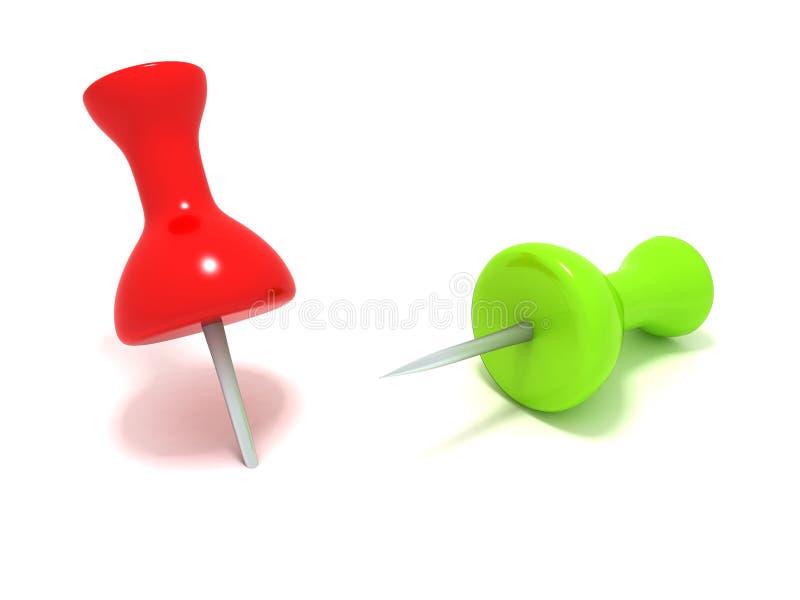 Stiftpush vektor illustrationer