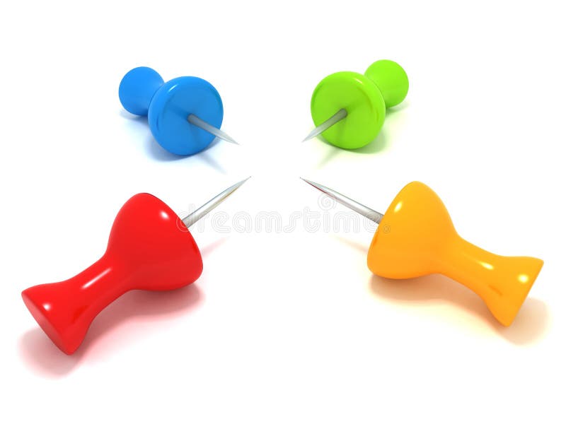 Stiftpush stock illustrationer