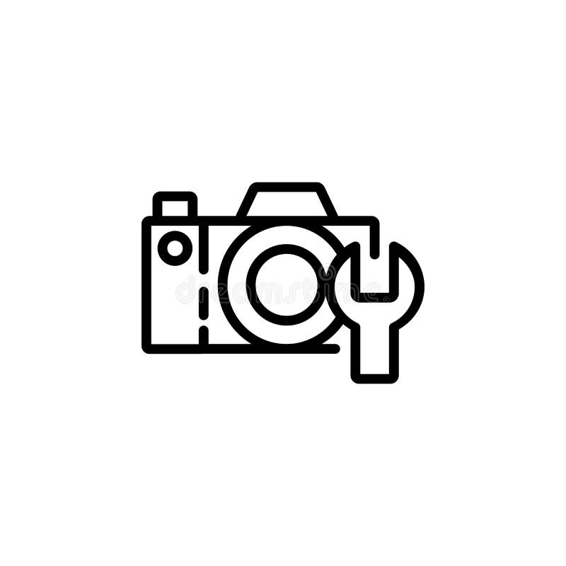 Stil linie design pentru pictogramă opțiuni cameră. perfect pentru sigla web a aplicațiilor și șablonul de prezentare vector illustration