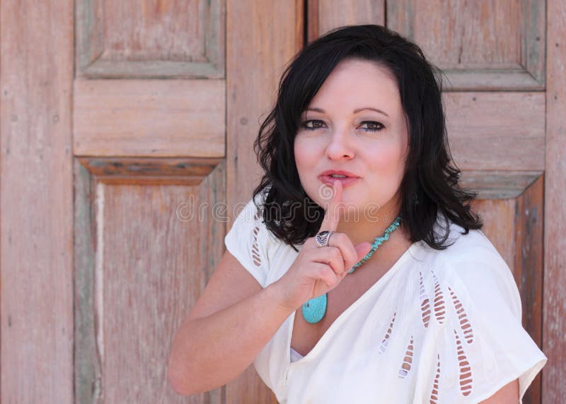 Stil tevreden! Shhhh stock foto's Stil tevreden! Shhhh stock foto's