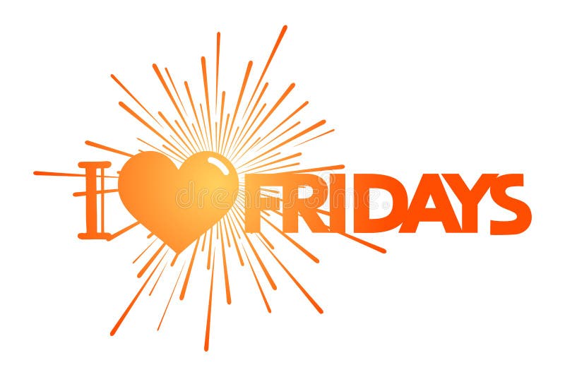 Stil älska fridagar orange royaltyfri illustrationer