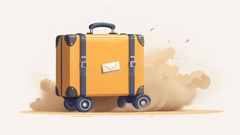Stile cartoni animati in rotolamento in miniera gialla illustrazione di stock