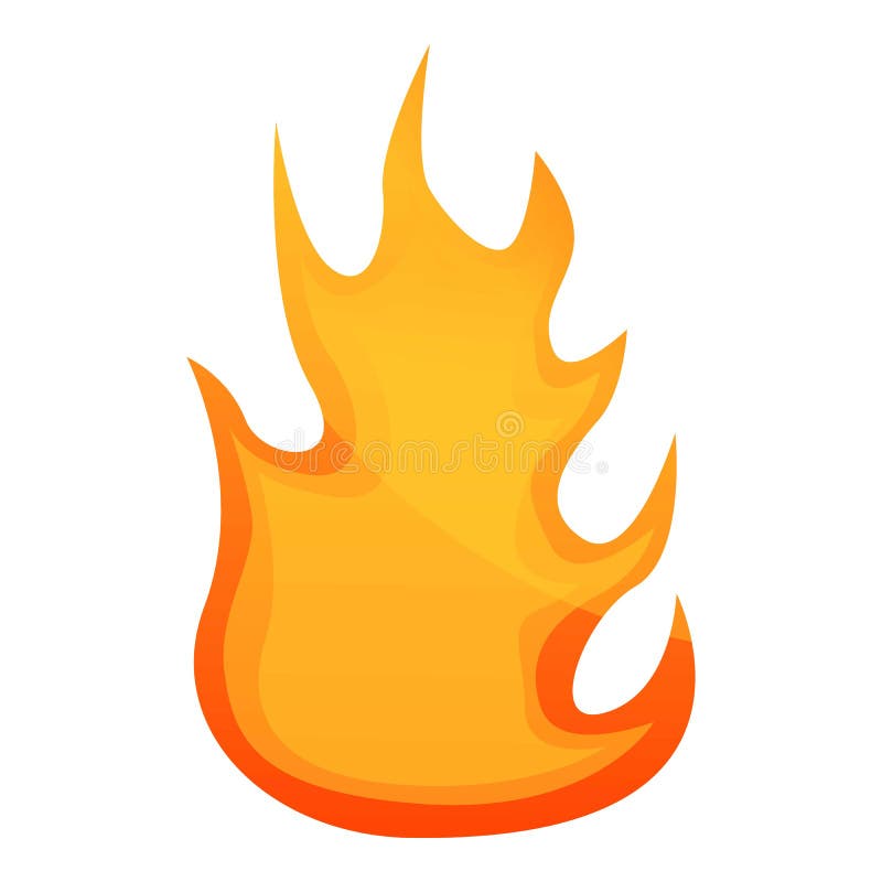 Stile di cartone animato dell'icona a fuoco illustrazione di stock