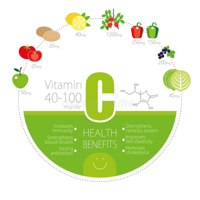 Download Stile Di Vita Sano Infographic - Vitamina C In Frutta Ed In Verdure Illustrazione Vettoriale - Illustrazione di cucina, pasto: 56882387