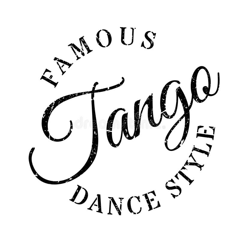 Stile famoso di ballo, bollo di tango royalty illustrazione gratis Stile famoso di ballo, bollo di tango royalty illustrazione gratis