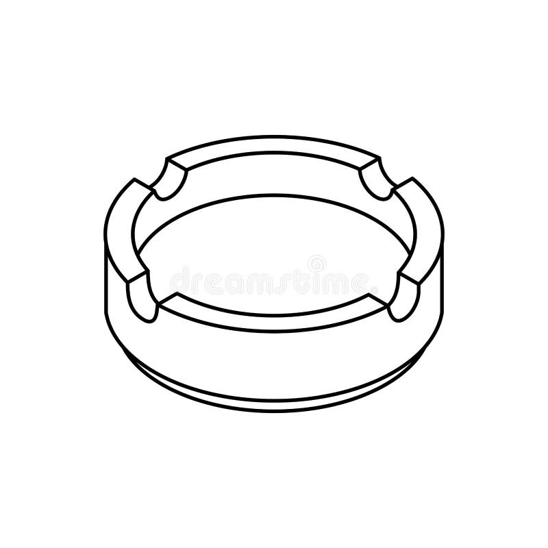 Stile isometrico del portacenere isolato Accessorio del fumatore royalty illustrazione gratis Stile isometrico del portacenere isolato Accessorio del fumatore royalty illustrazione gratis