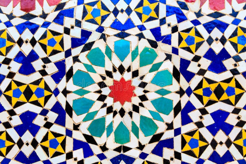 Stile marocchino del mosaico islamico utile come fondo fotografie stock libere da diritti Stile marocchino del mosaico islamico utile come fondo fotografie stock libere da diritti