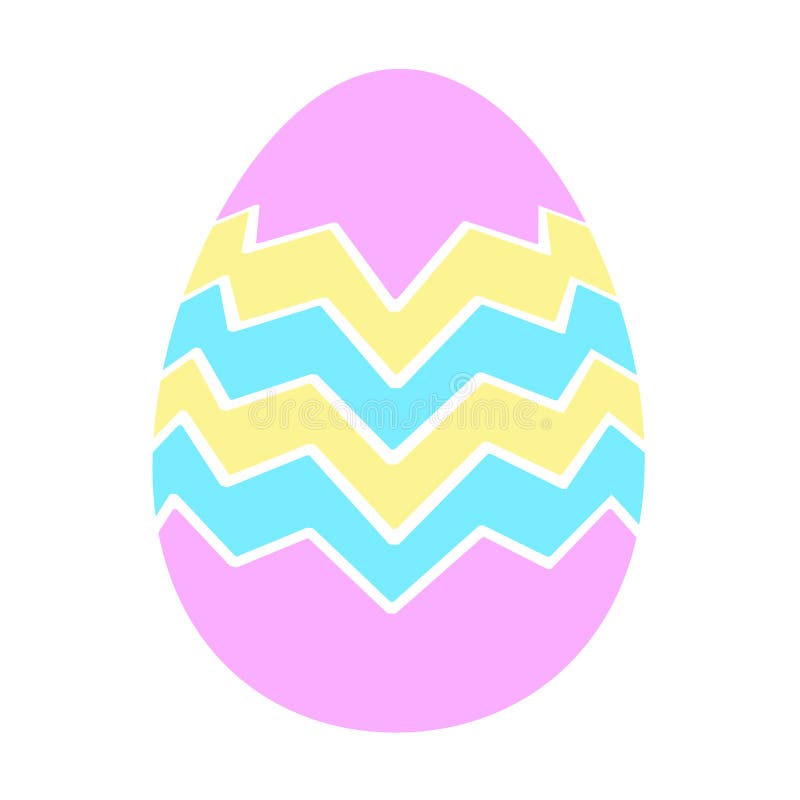 Stile piano delle icone dell'uovo di Pasqua di colore illustrazione di stock Stile piano delle icone dell'uovo di Pasqua di colore illustrazione di stock