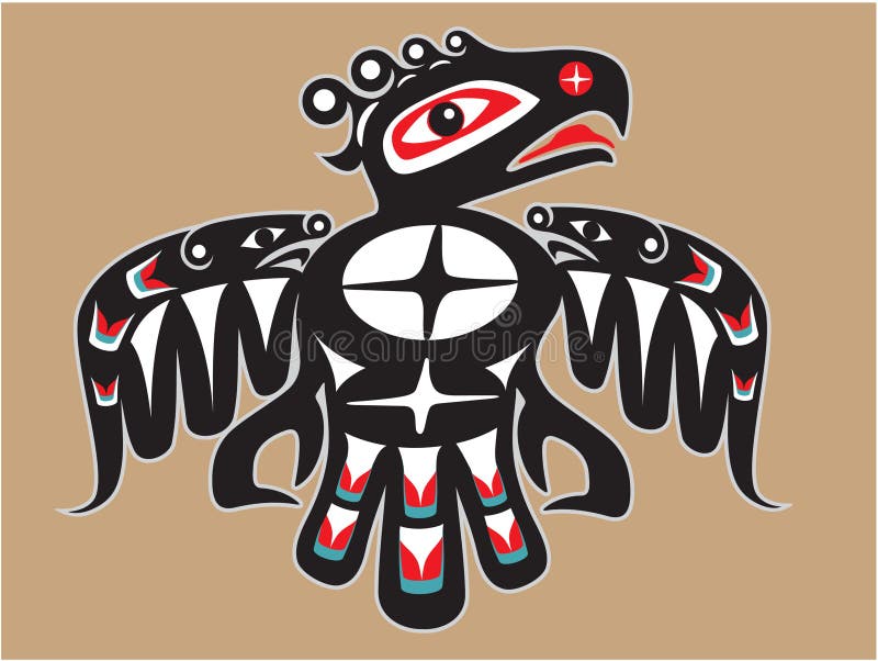 Stile Thunderbird dell'nativo americano royalty illustrazione gratis Stile Thunderbird dell'nativo americano royalty illustrazione gratis