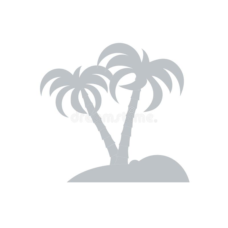 Stilisierte Ikone der Insel mit Palmen vektor abbildung Stilisierte Ikone der Insel mit Palmen vektor abbildung