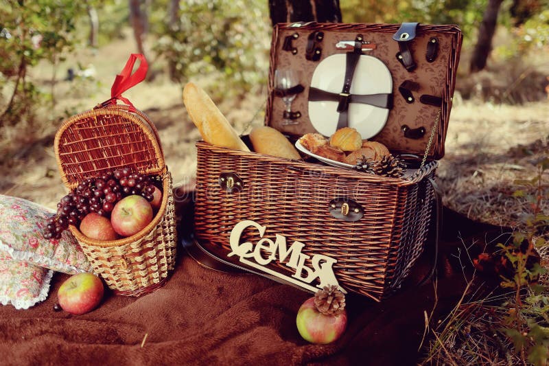 Still life of autumn picnic