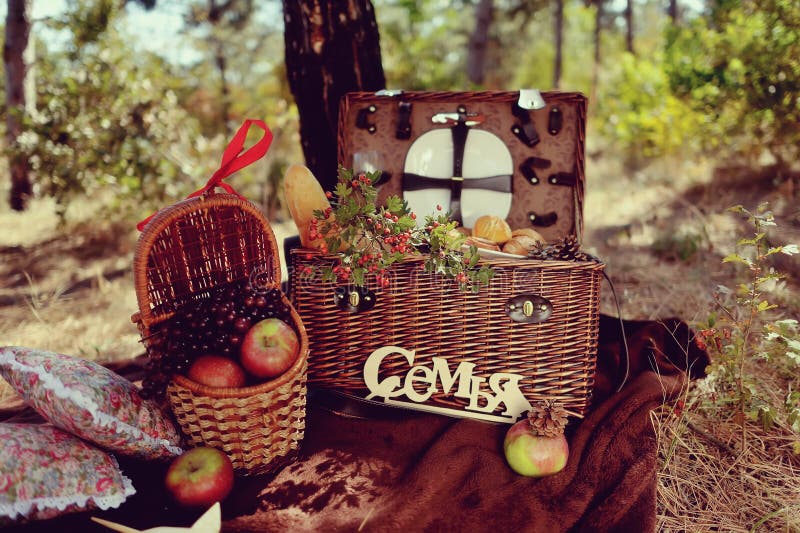 Still life of autumn picnic