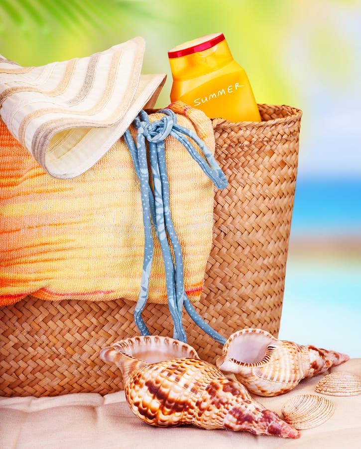 Still life of beach items stock image. Image of paradise - 69178907