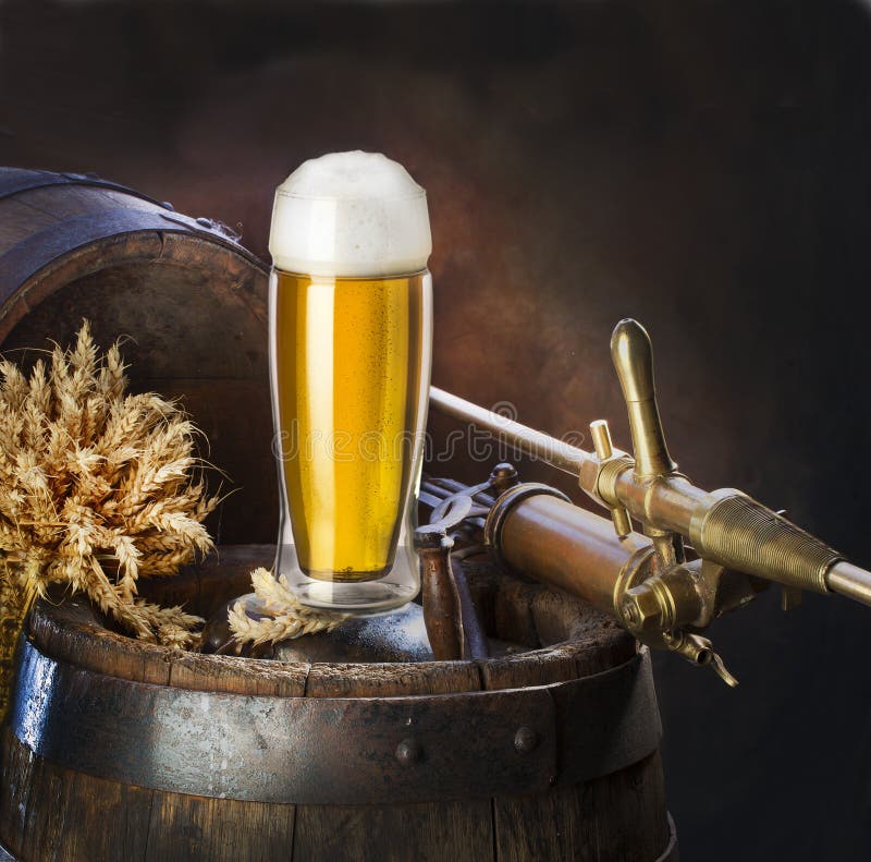 The still life with beer stock photos The still life with beer stock photos