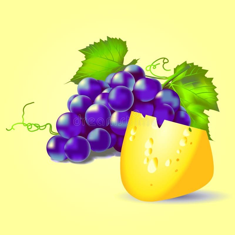 Still Life Blue Grapes and Cheese on a Yellow Background Stock Vector - Illustration of summer, leaf: 107441396 Still Life Blue Grapes and Cheese on a Yellow Background Stock Vector - Illustration of summer, leaf: 107441396
