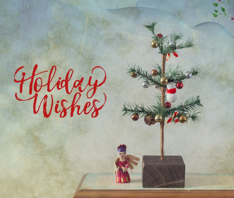 Holiday Wishes and Stick Christmas Tree