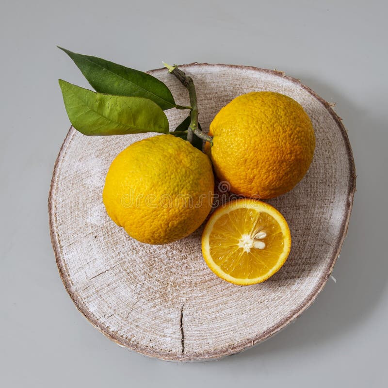 Still life. Flatlay of oranges fruits on wooden board stock images Still life. Flatlay of oranges fruits on wooden board stock images