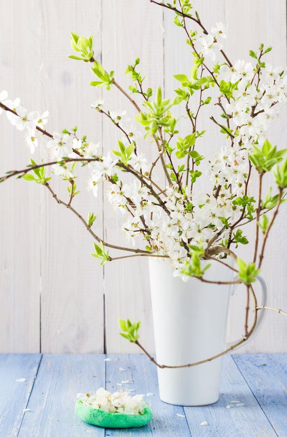 Still Life Flowering Branches Vase Stock Photo Image of bloom