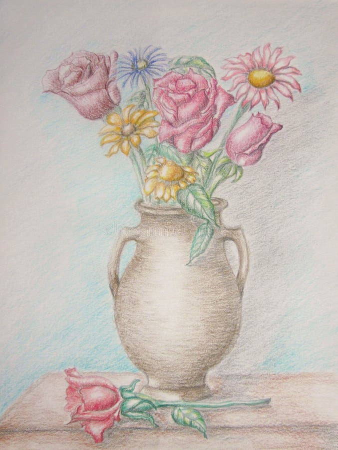 Still Life flowers stock illustration Illustration of plants 79794834