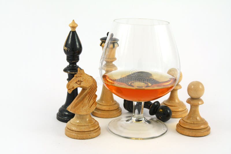 Still life with glass of cognac