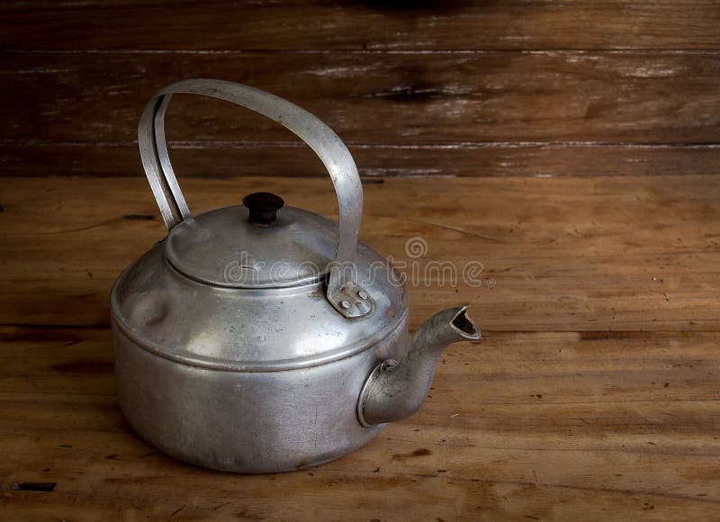 Still Life Old Aluminium Kettle Stock Image Image of soot