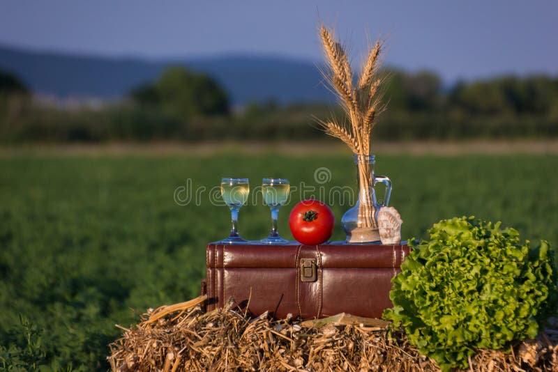 Still life with wine from the