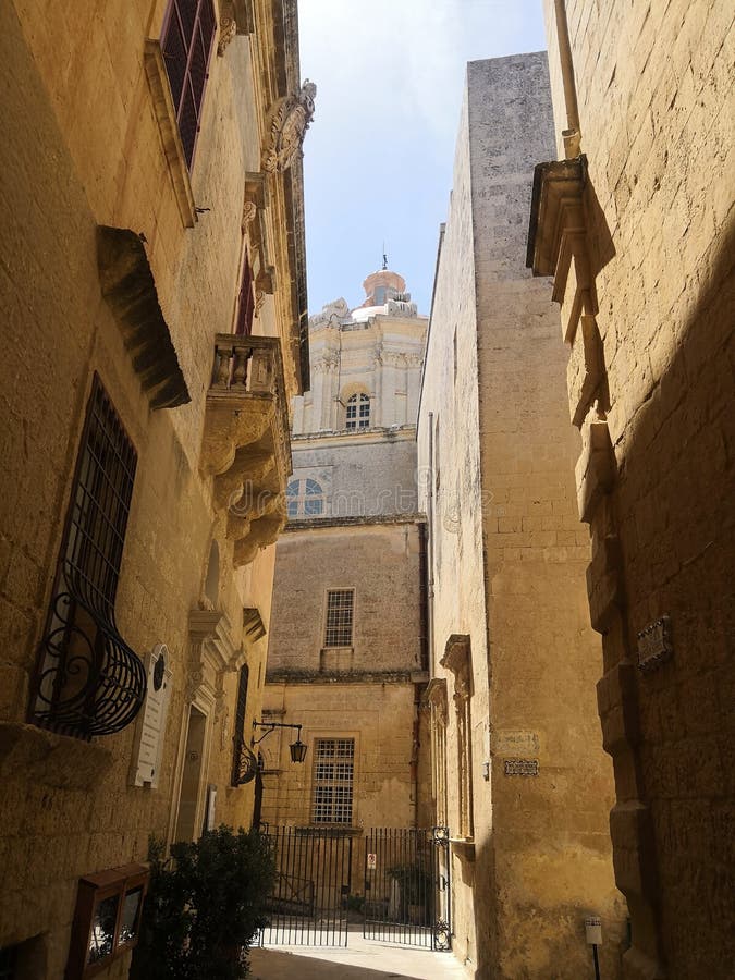 Stille Stadt in Malta - Mdina lizenzfreie stockfotografie Stille Stadt in Malta - Mdina lizenzfreie stockfotografie