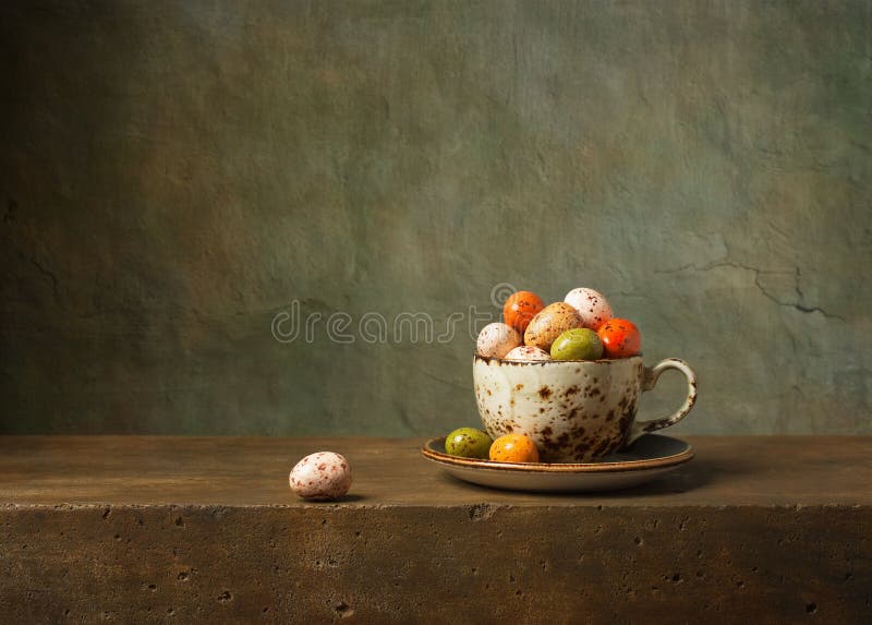 Stilleben med easter ägg arkivfoton Stilleben med easter ägg arkivfoton