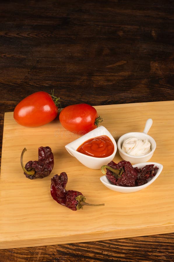 Salsa brava Bestandteile lizenzfreie stockfotos Salsa brava Bestandteile lizenzfreie stockfotos