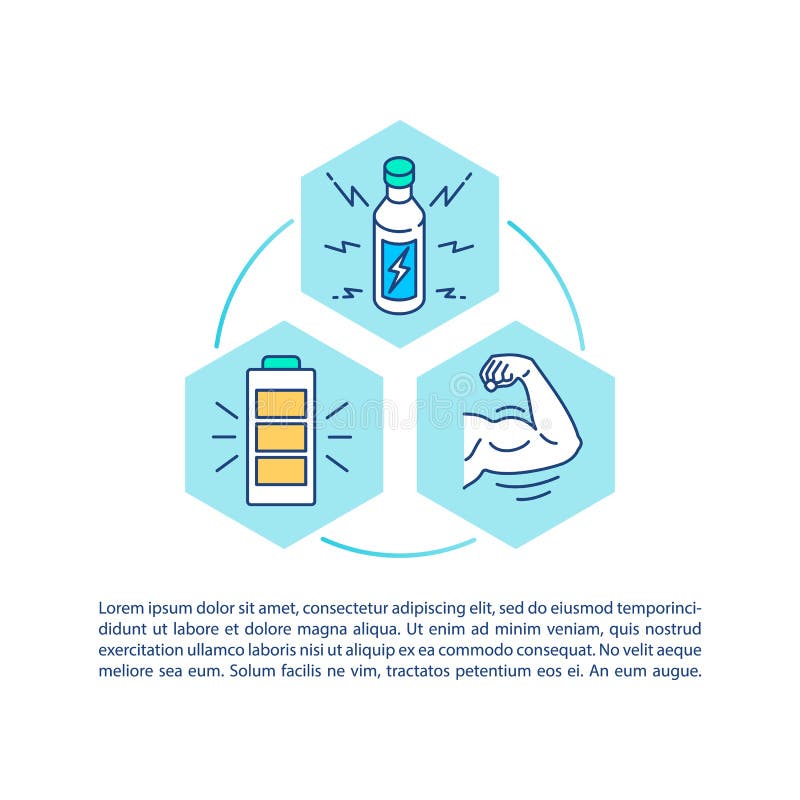 Stimulator physical active concept icon with text stock illustration