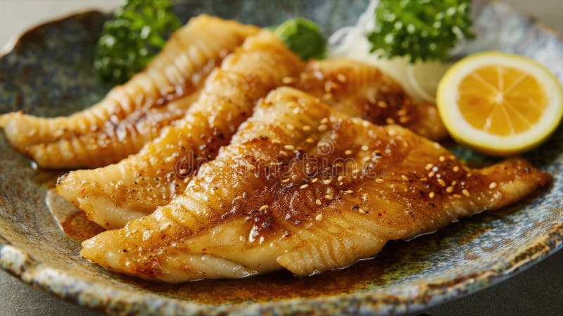 Stingray wings. Traditional dish of Japan AI. Stingray dish stock images, royalty-free photos and pictures