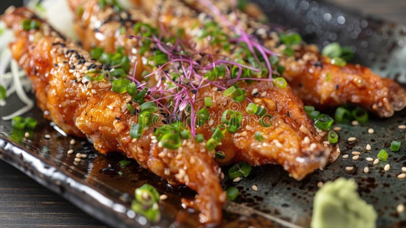 Stingray wings. Traditional dish of Japan AI. Stingray dish stock images, royalty-free photos and pictures