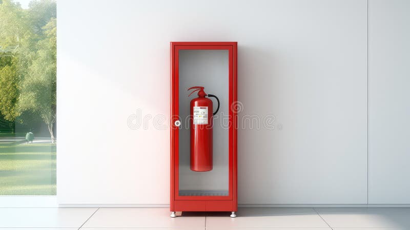 Stingător de incendiu de urgență stock illustration