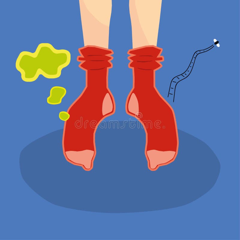 Stinkende Socken stock abbildung Stinkende Socken stock abbildung