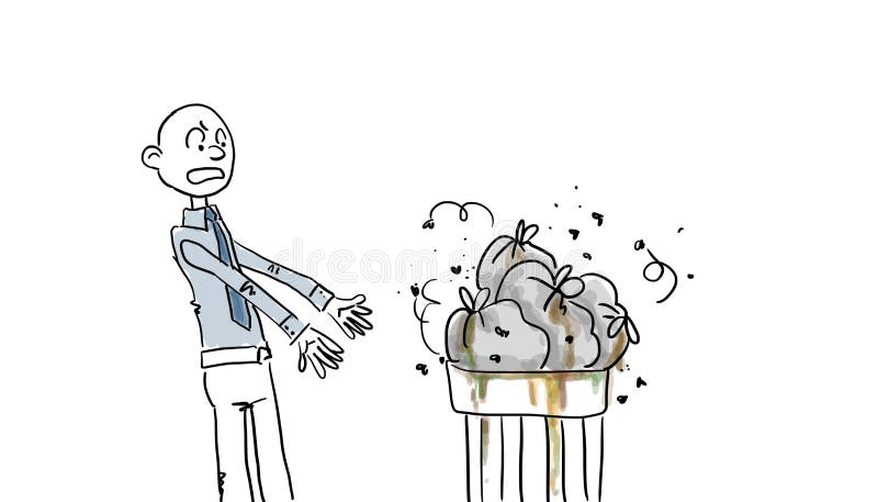 Stinky garbage bags vector illustration Stinky garbage bags vector illustration