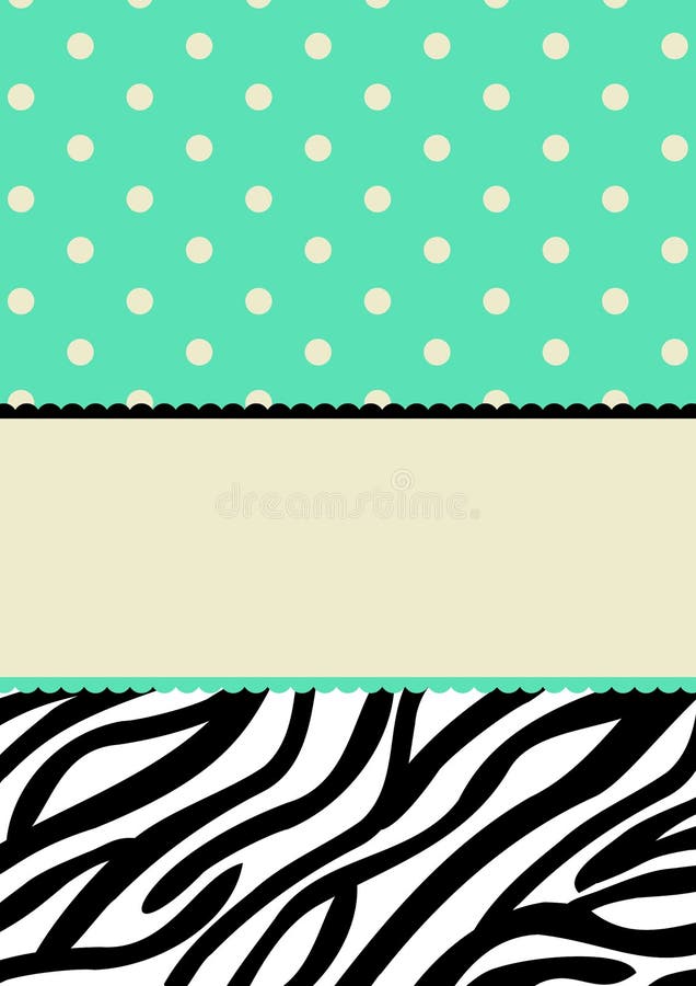 Stippen en de gestreepte kaart van de patroonuitnodiging stock illustratie Stippen en de gestreepte kaart van de patroonuitnodiging stock illustratie