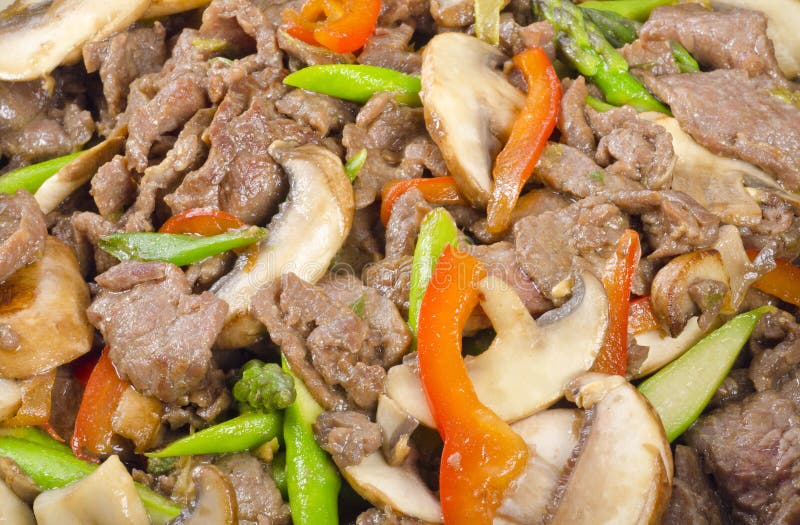 StirFried Beef with Vegetables in a Wok Stock Photo Image of chinese