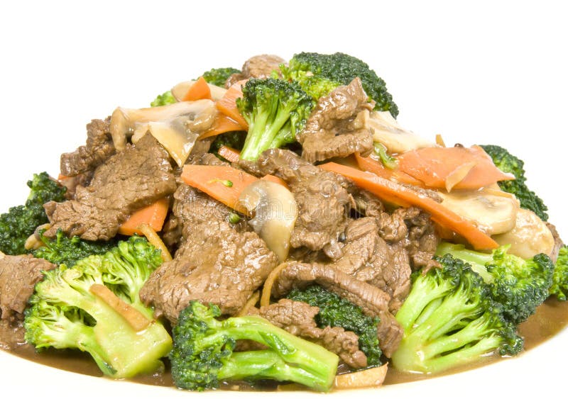 Stir Fried Beef and Vegetables Stock Image - Image of decorative, fried