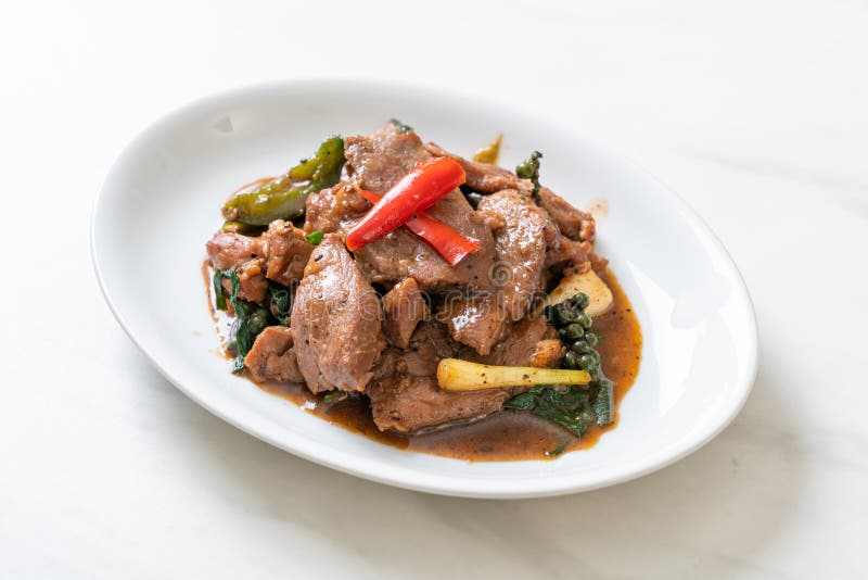 StirFried Black Pepper with Duck Stock Photo Image of duck, bowl